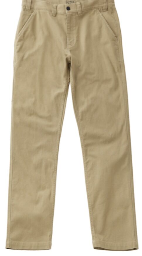 RONA x Tilley Tuff Utility pants: Featuring five pockets and a sturdy cotton construction, these tan pants are designed to withstand the rigors of both professional and DIY projects. (RONA)